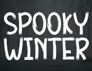 Spooky Winter Brush Typeface font