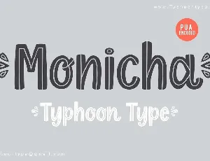 Monicha Fancy Various font