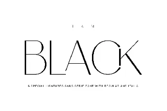 IAM BLACK font