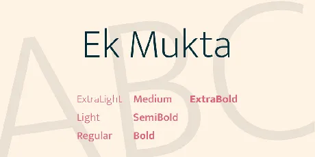 Ek Mukta font