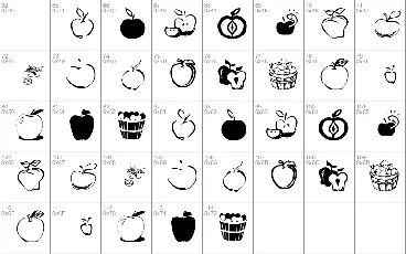 KR Apple A Day font