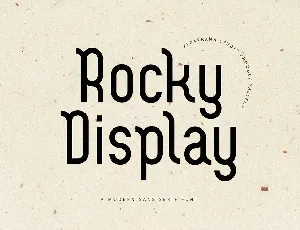 Rocky Display font