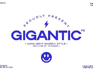 Gigantic FS font