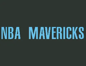 NBA MAVERICKS FONT font