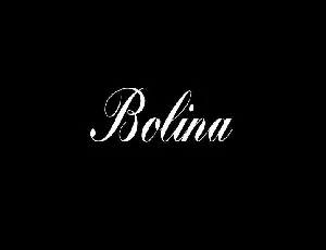 Bolina font