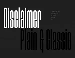 Disclaimer Typeface font