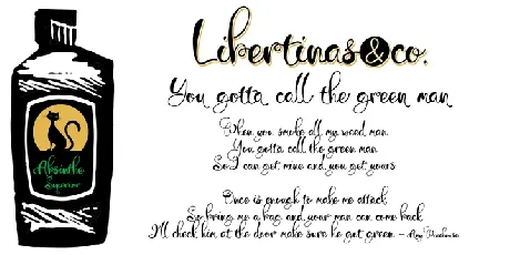 Libertinas & co. Free font