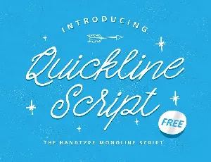 Quickline Script font