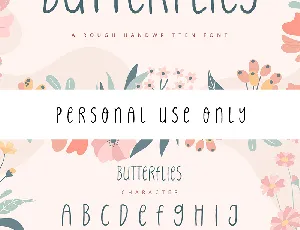 Butterflies font