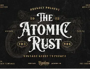 Atomic Rust font