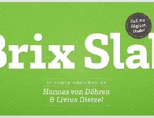 Brix Slab Family font