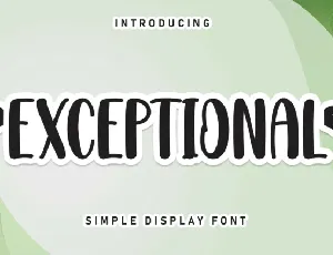 Exceptional Display font