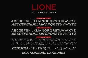 Lione Family font