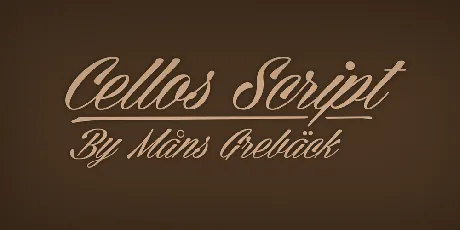 Cellos Script Personal Use Only font