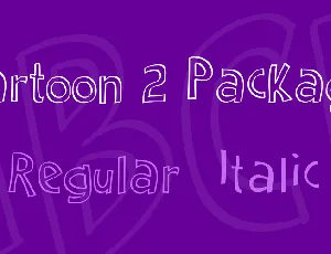 Cartoon 2 Package font