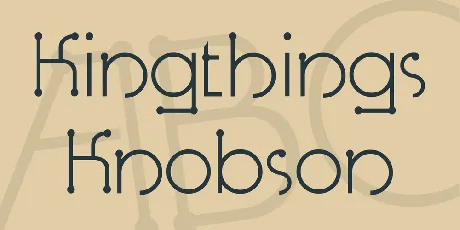 Kingthings Knobson font