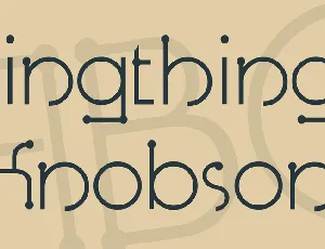 Kingthings Knobson font