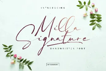 Milla Signature font