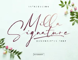 Milla Signature font