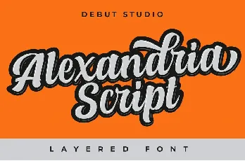 Alexandria Script Layered font