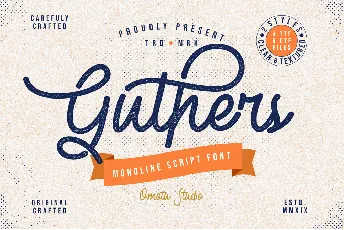 Guthers Textured_DEMO font