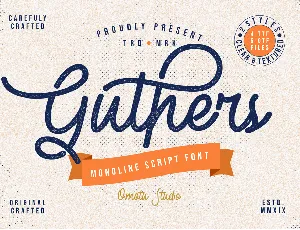 Guthers Textured_DEMO font