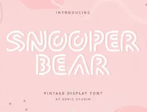 Snooper Bear Display font