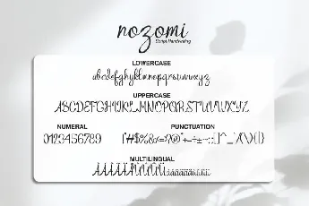 Nozomi Handwriting Script font