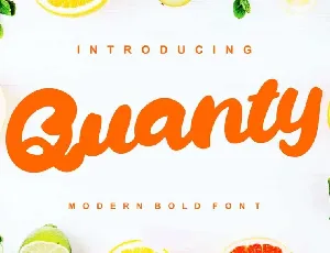 Quanty Modern Script Bold font