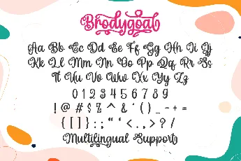 Brodygoal font