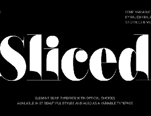 Sliced Famliy font