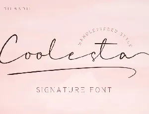 Coolesta Signature font