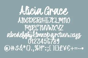 Alicia Grace Script font