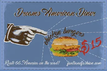 Dreams American Diner Free font