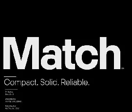 Match Family font