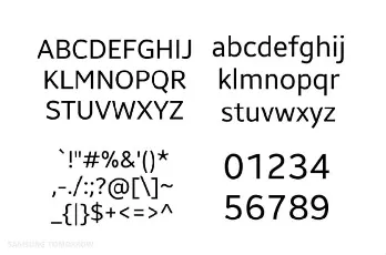 Samsung Galaxy font