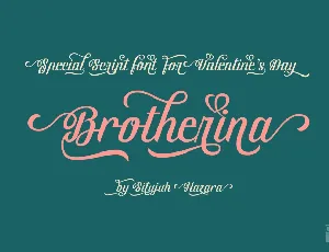 Brotherina Script Free font