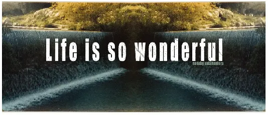 Life is so wonderful font