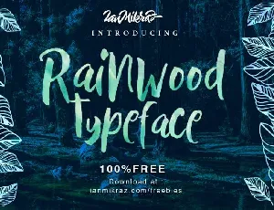 Rainwood Handmade Painting Style font