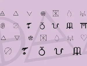 KR Wiccan Symbols font