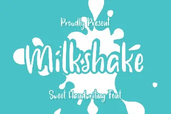 Milk shake font