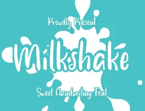 Milk shake font