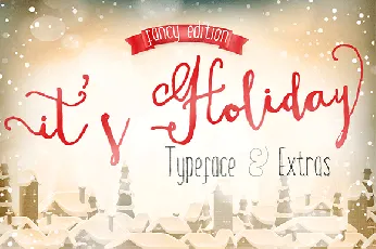 ItsHoliday,Fun Calligraphy font