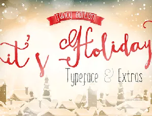 ItsHoliday,Fun Calligraphy font