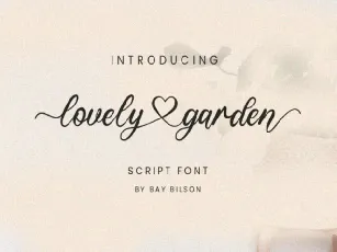 Lovely Garden Script font