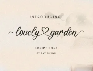 Lovely Garden Script font