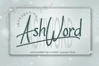 AshWord Script font