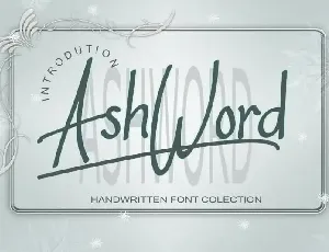 AshWord Script font