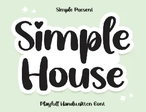 Simple House Display font