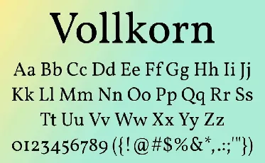 Vollkorn font